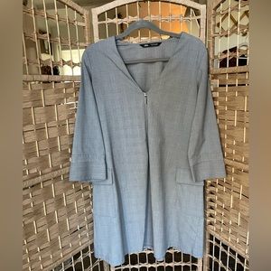 Zara black/ivory Mini Shirtdress Size:M